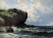 Rocky Head with Sailboats in Distance, Alfred Thompson Bricher